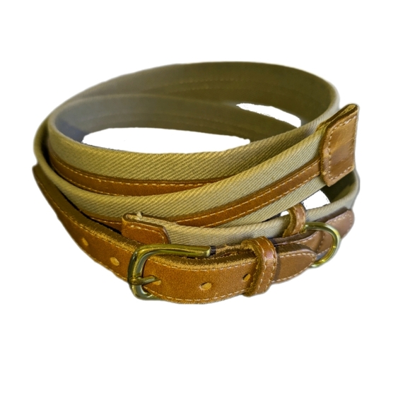 Leather and Canvas Belt - Picture 1 of 4